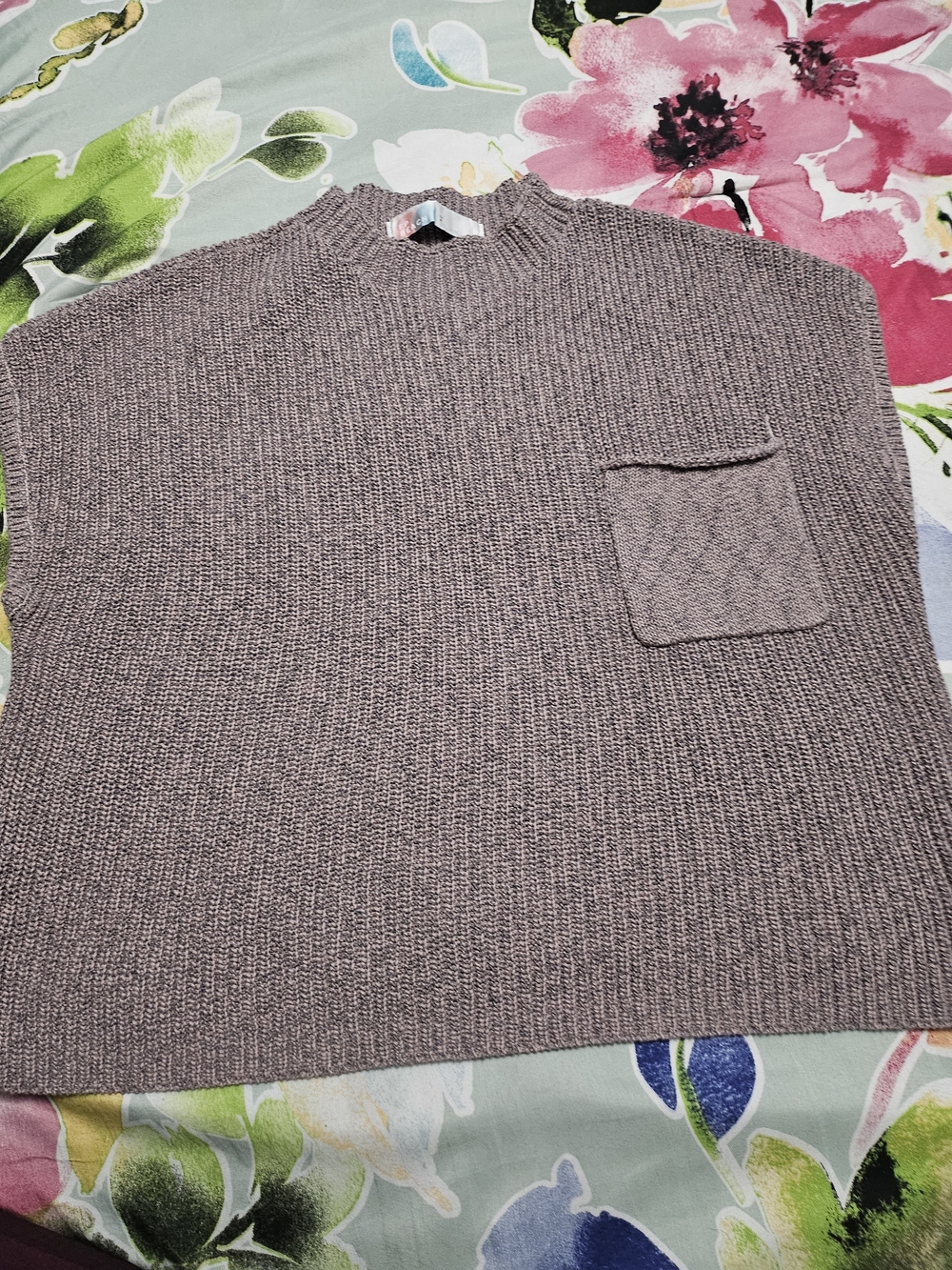 Free People Taupe Freya Short Sleeve Sweater  Women’s Sz M
